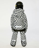 Two Piece Teknik Snowsuit White Checkered Print