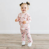 Bat And Ghost Trellis Halloween Sweatshirt & Flare Legging Set
