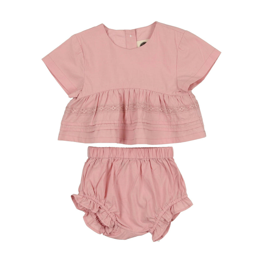 Girls Pleats-N-Tiers Top & Short Set