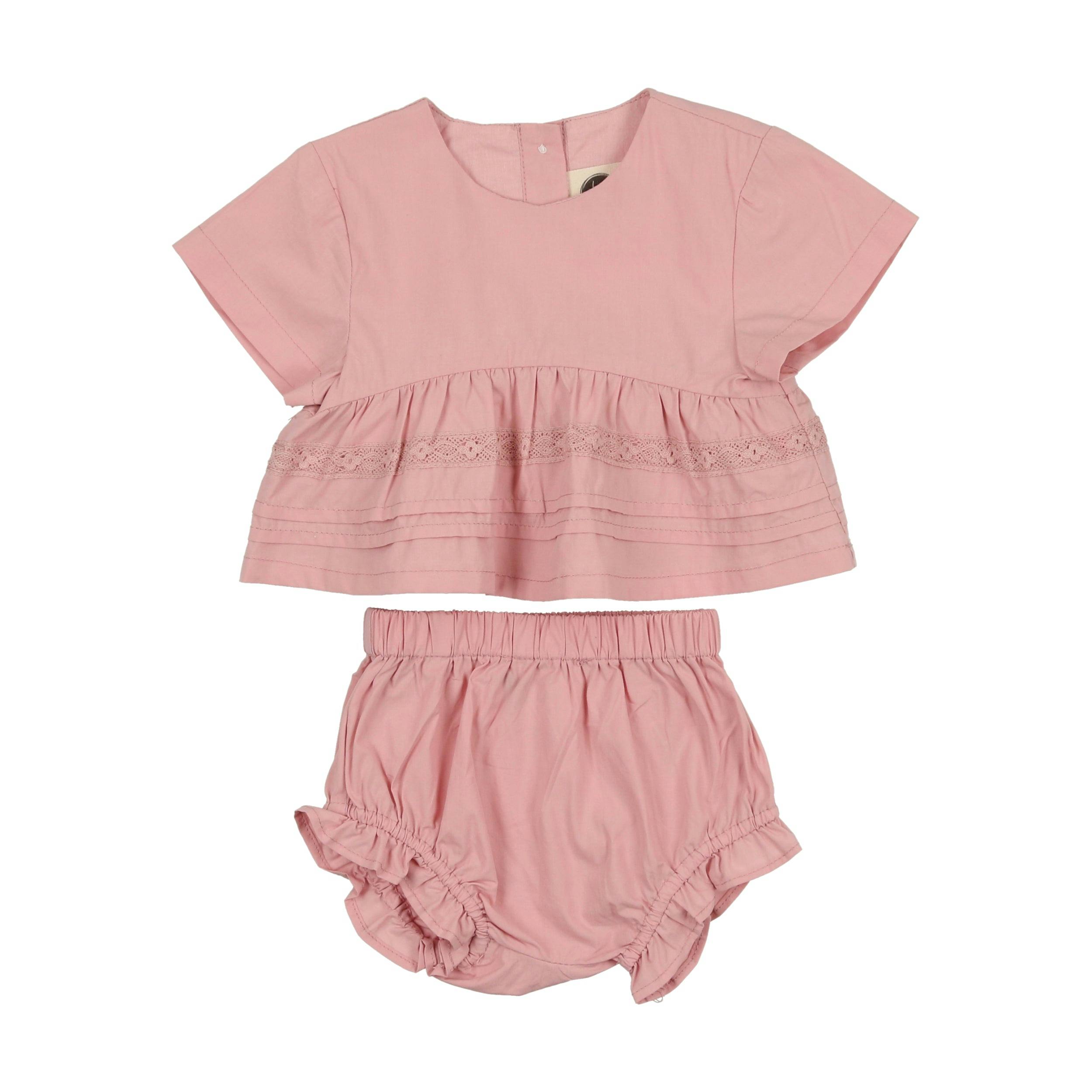 Girls Pleats-N-Tiers Top & Short Set