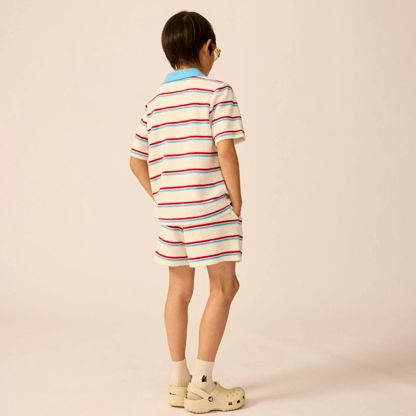 Organic Weekend Shorts in Terry Stripe