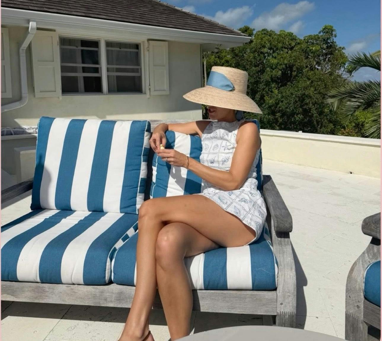 Wildflower Sun Hat - Masters Green Wide & Short Grosgrain Ribbon