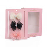 Multicolor Crystal Accent Bow Set