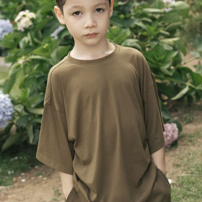 Relaxed Organic Cotton Trumpet Sleeve T-Shirt