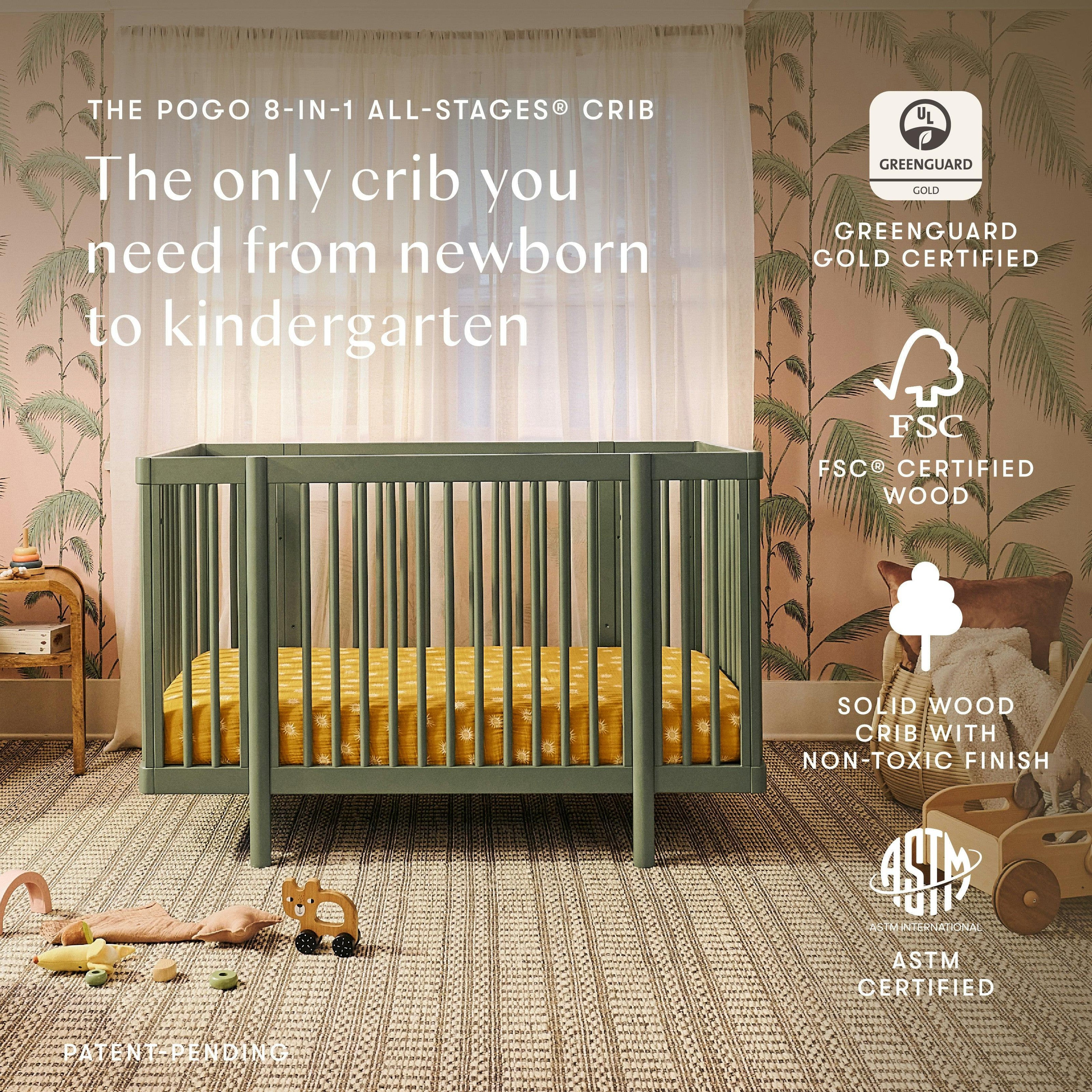 Babyletto Pogo 8-in-1 Convertible Crib with All-Stages® Conversion Kits