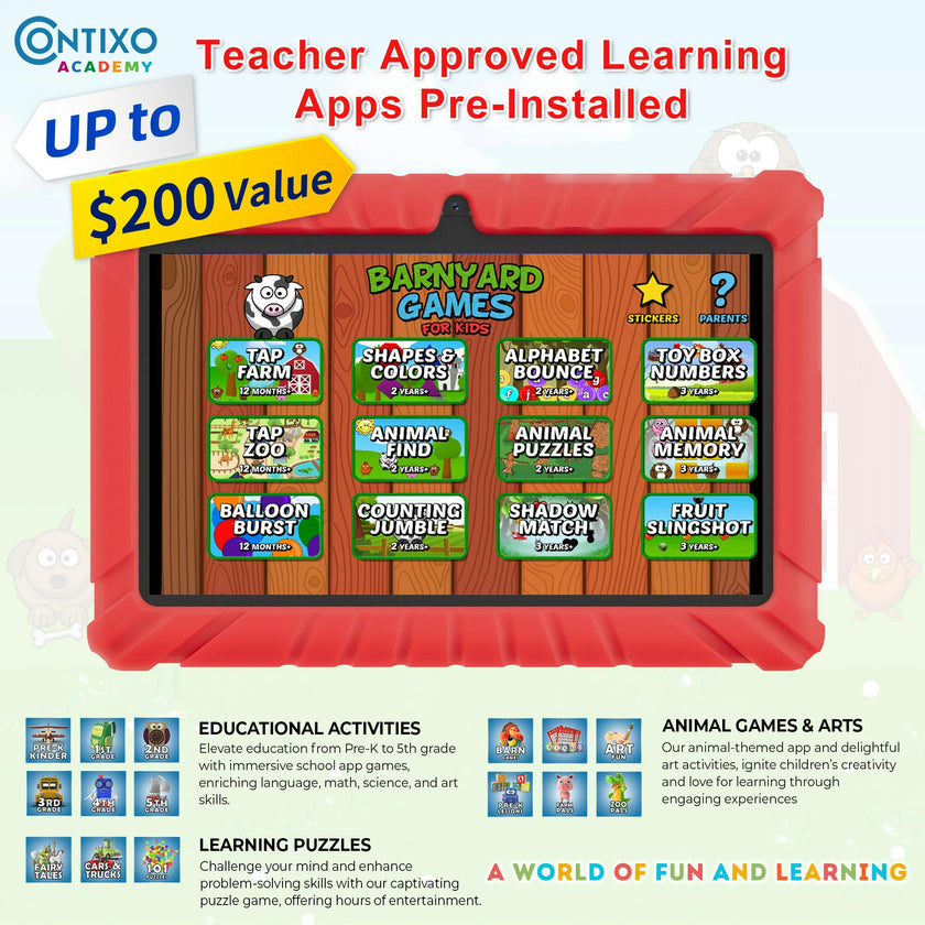 Contixo V8 32GB 7"" Kids Contixo Academy Tablet
