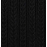 Organic Square Neck Cable Sweater Dress, Black