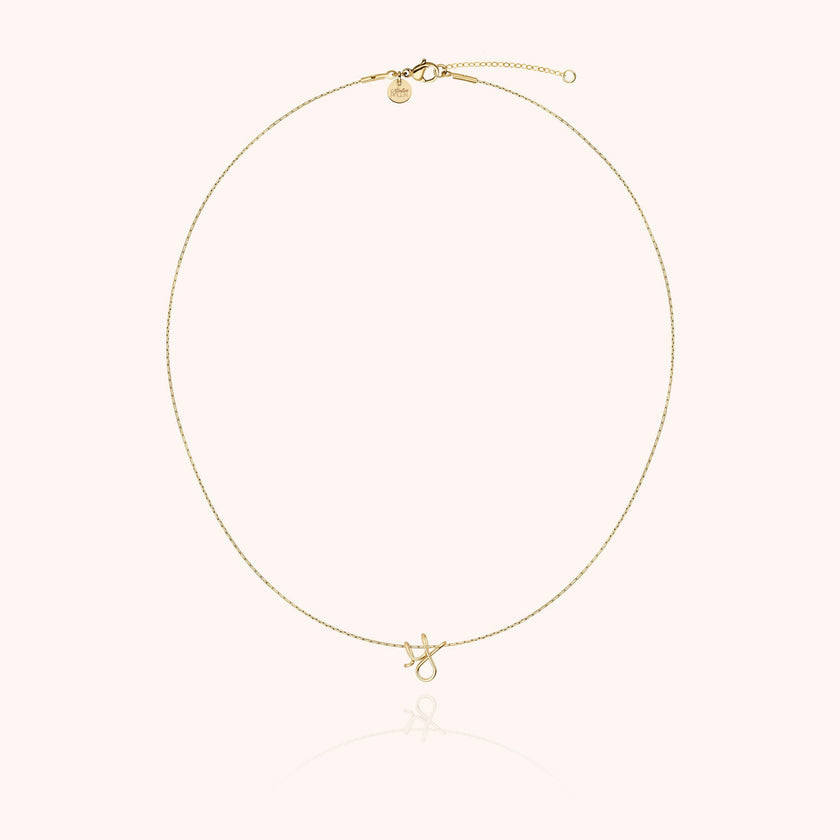 Initial Necklace, 14k Yellow Gold Filled