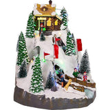 Motion LED Christmas Skiing Village