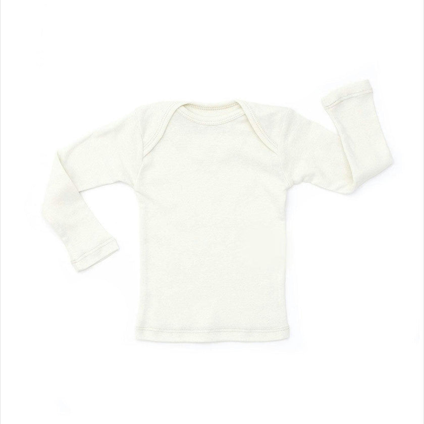 Lap Shoulder Tee Long Sleeve White
