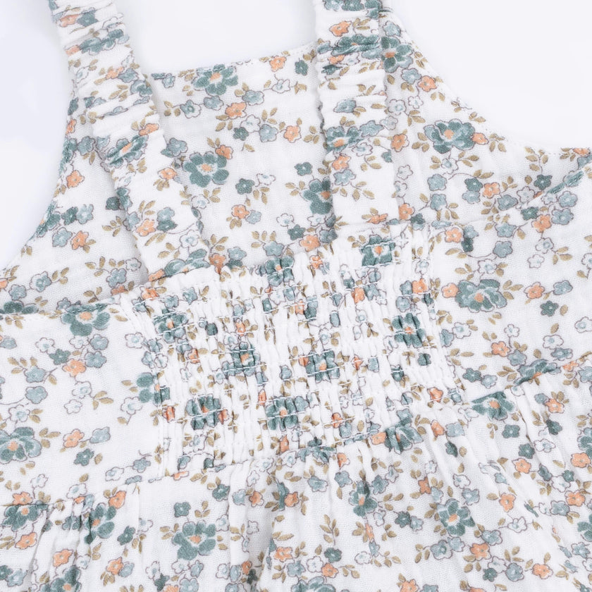 Camille Floral - Peplum Tank with Smocked Waist Pant