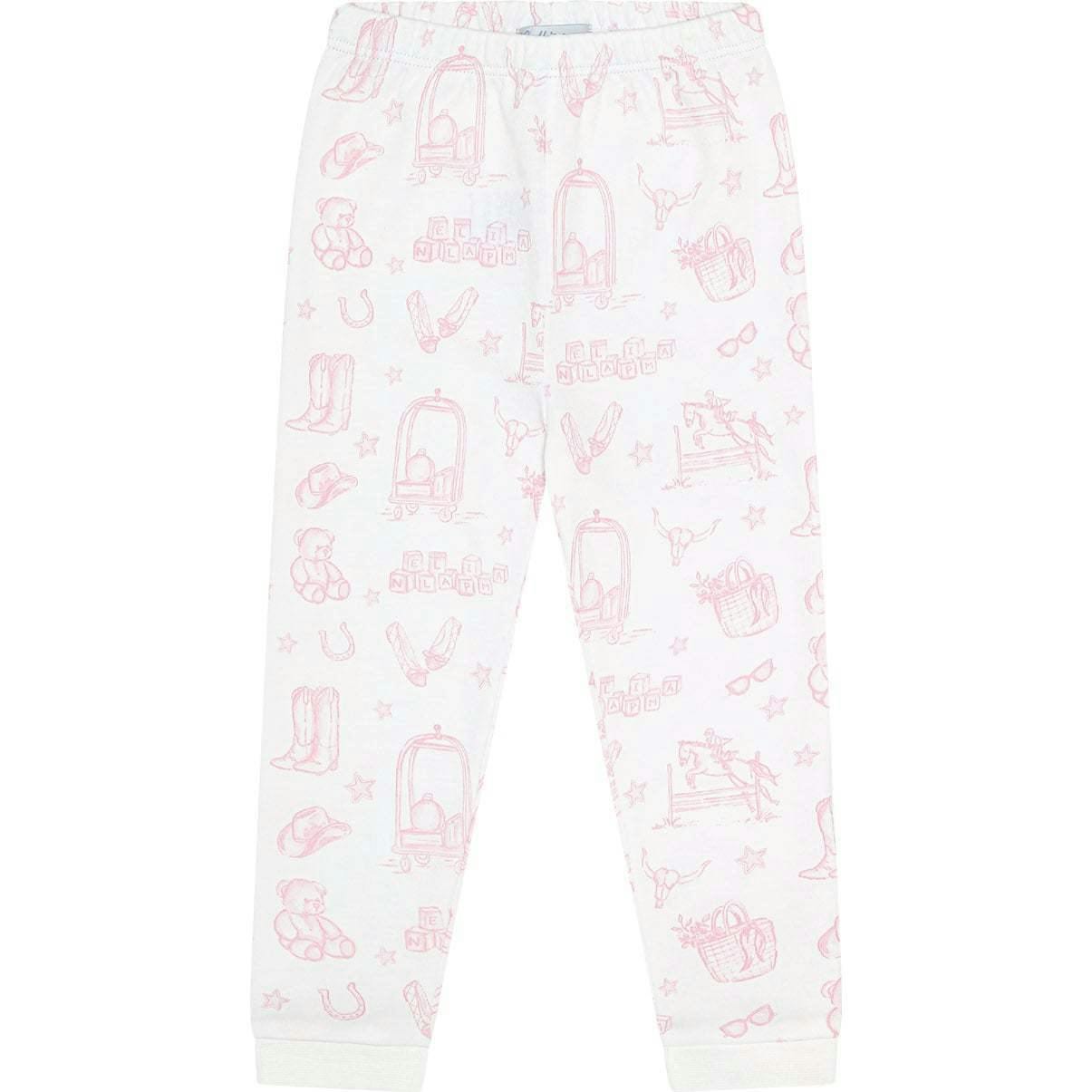 Pink Lone Star Toile Pajamas