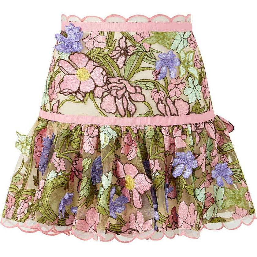 Bonnie Embroidered Mini Skirt