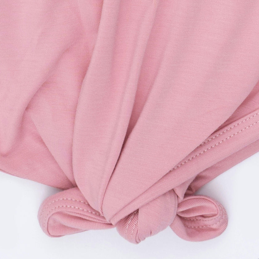 Solid Rose Elegance - Knotted Gown and Headband