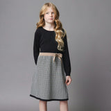 Organic Skater Sweater Dress with Bow