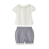 Gray Ruffle Dot Set