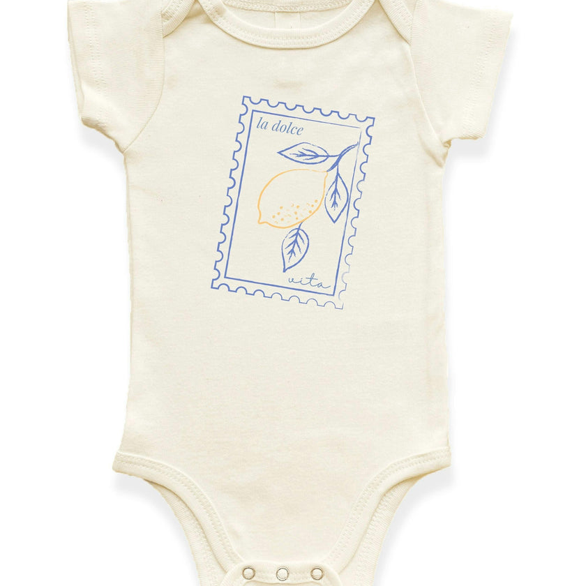 La Dolce Vita Stamp Organic Cotton Baby Bodysuit