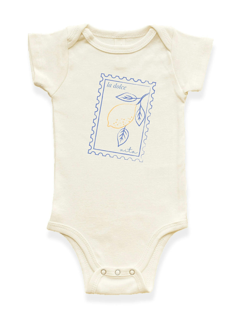 La Dolce Vita Stamp Organic Cotton Baby Bodysuit