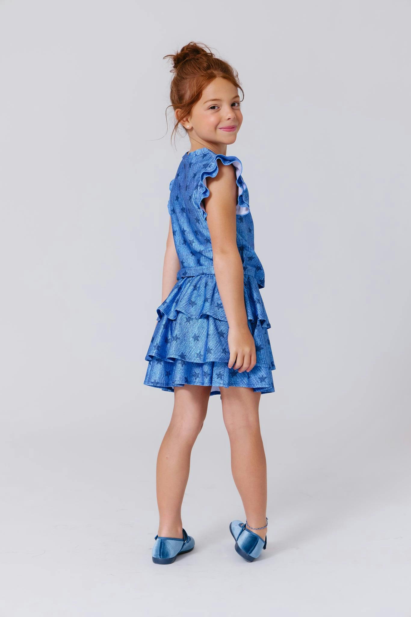 Girls Hi-Shine Tiered Skirt