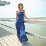 Womens Marilyn Dress - Navy Dot