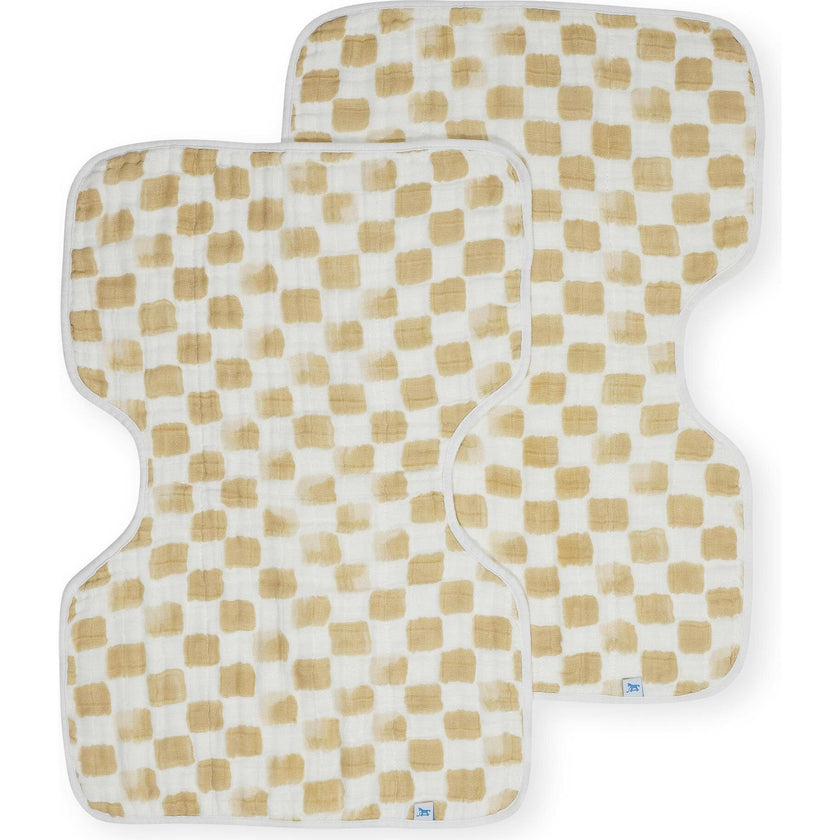Cotton Muslin Burp Cloth 2 Pack - Adobe Checker