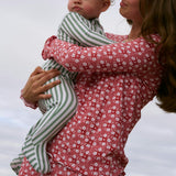 women's holiday bloom pima pajamas set