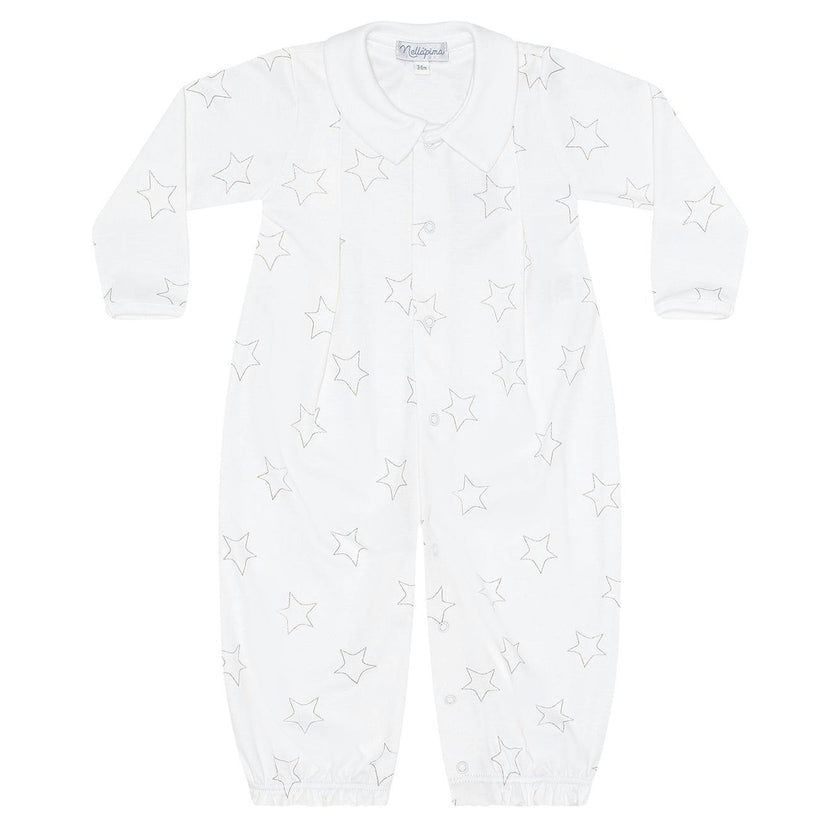Grey Stars Print Converter Gown