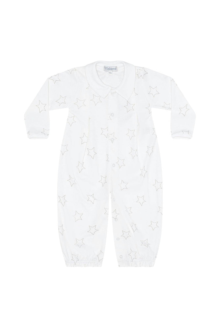 Grey Stars Print Converter Gown