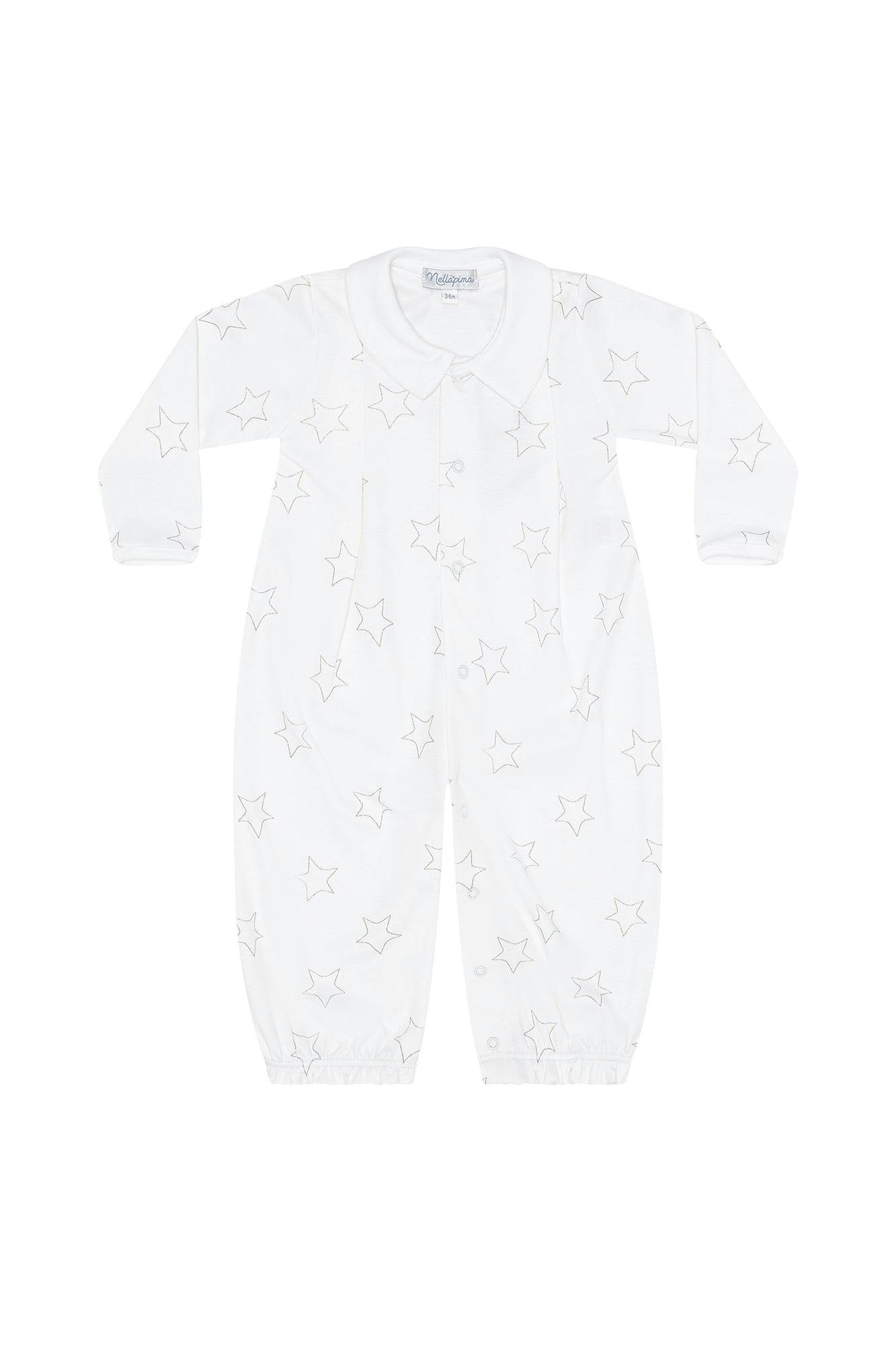 Grey Stars Print Converter Gown