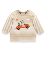 Flying Car Thick Tee Mushroom Stripe