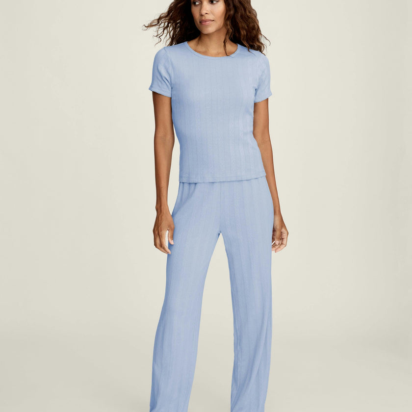 Women's Pointelle Pant in Periwinkle