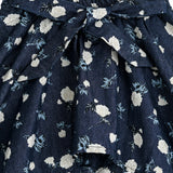 Navy Floral Bow Short Set