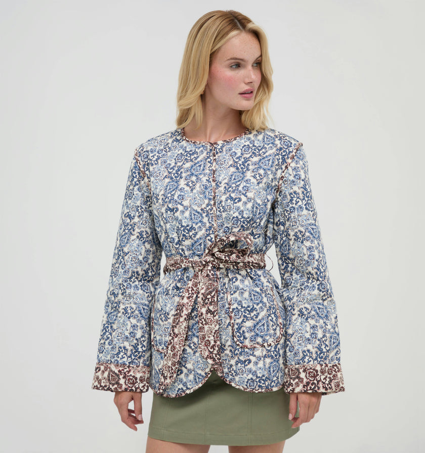 The Aspen Jacket -  Chedworth Paisley Blue
