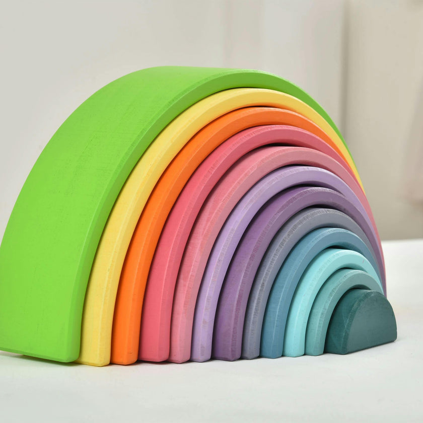 Avenlur Wooden Rainbow Stacker Blocks