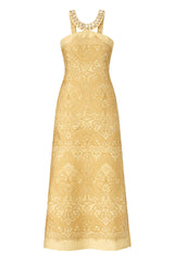 Abigail Sand Shell Strap Midi Dress