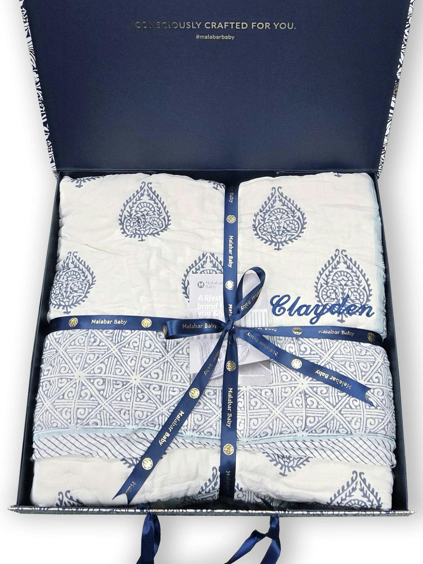 Block-Printed Cotton Crib Quilt