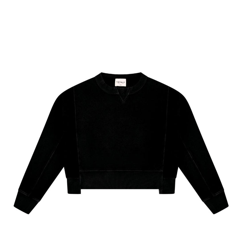 Tenly Cotton Fleece Reverse Insert Sweater