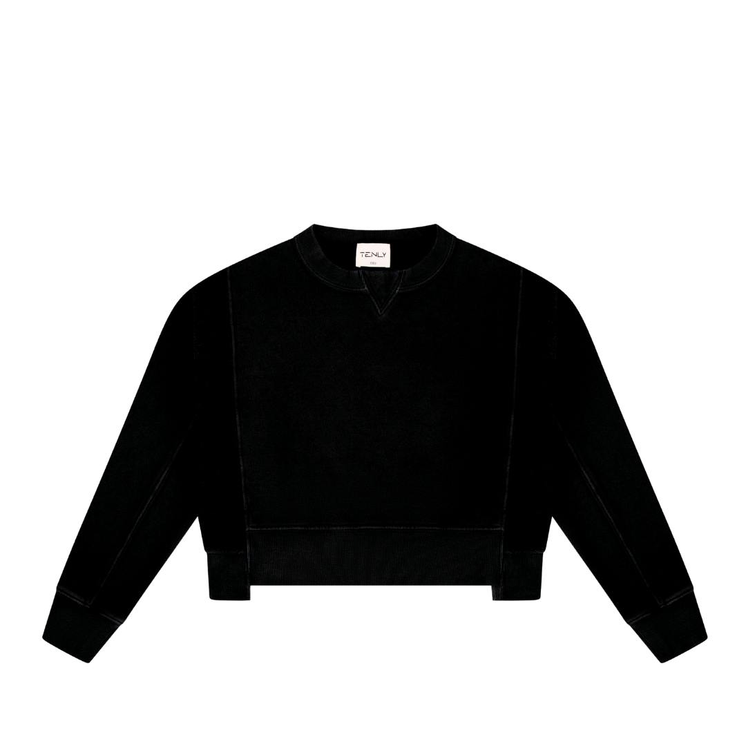 Tenly Cotton Fleece Reverse Insert Sweater