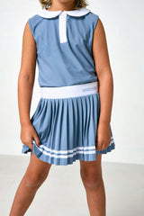 slate pleated skort