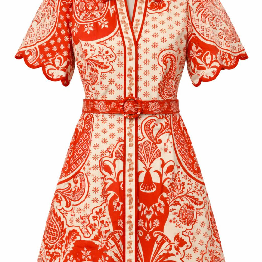 Poppy Summer Punch Paisley Mini Dress