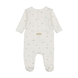 Plush Print Girls' Footie Ivory & Pink