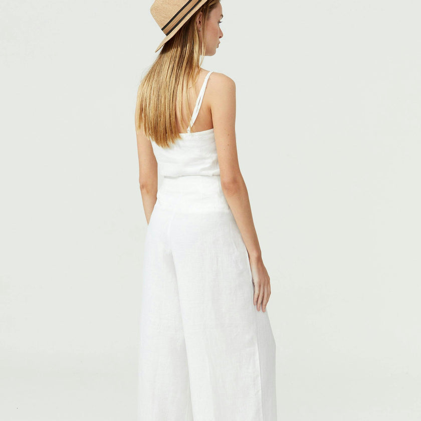Culotte Linen Pants - Off White