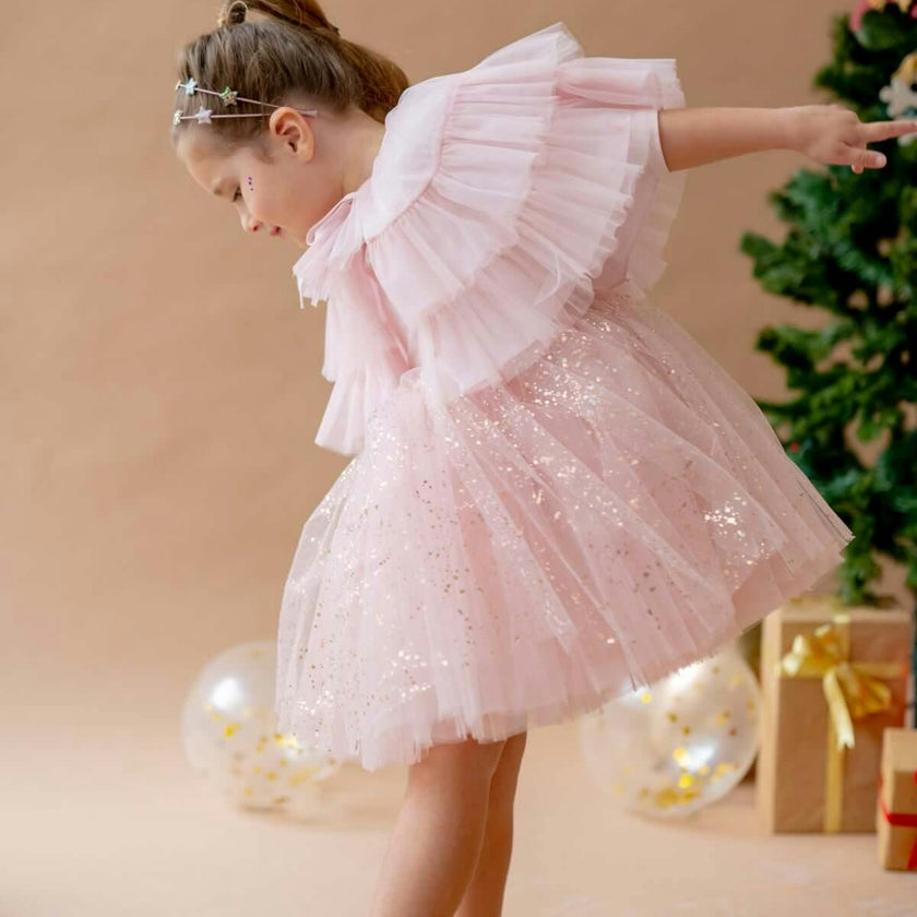 Shiny Pink Dress Set