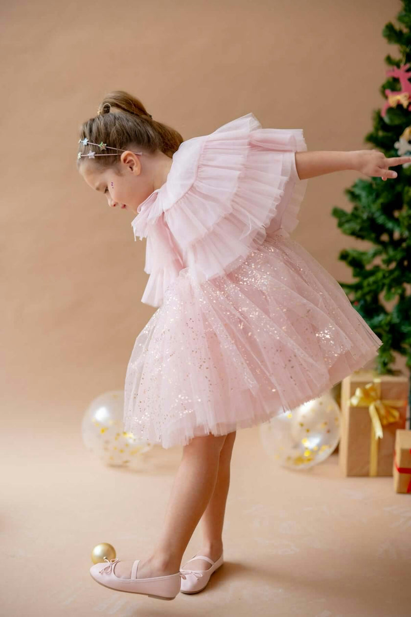 Shiny Pink Dress Set