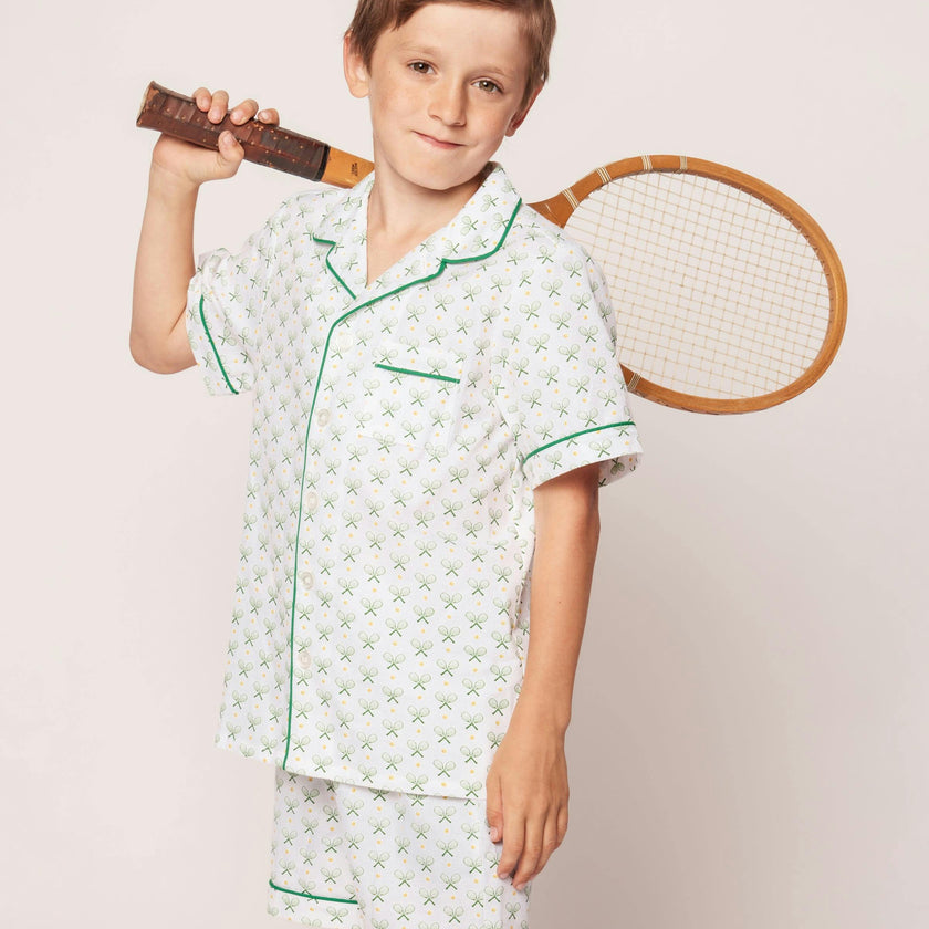 Kid's Twill Pajama Short Set in Match Point