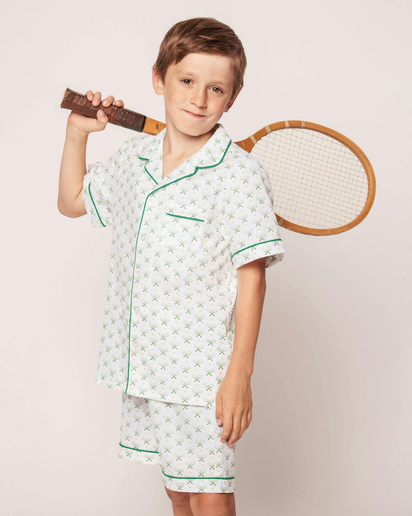 Kid's Twill Pajama Short Set in Match Point