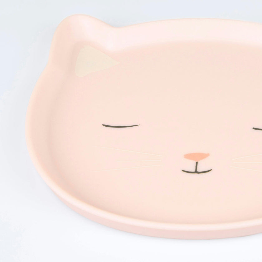Reusable Pink Cat Plate
