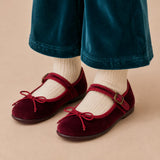 Ellis Velvet Ballet Flat | Garnet