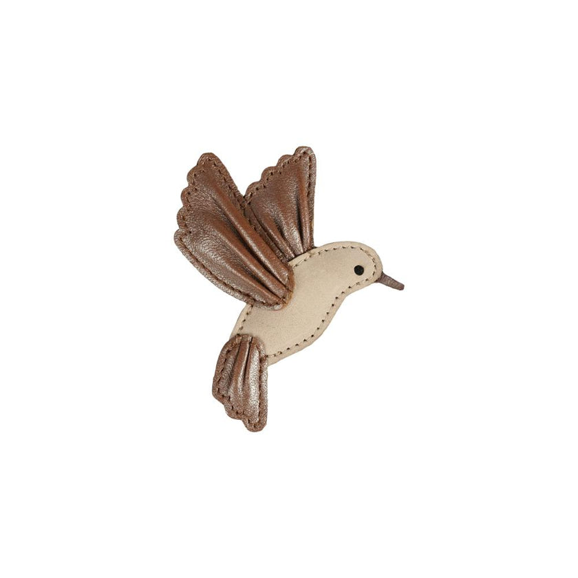 Zaza Sky Hairclip | Hummingbird | Clay Metallic Leather