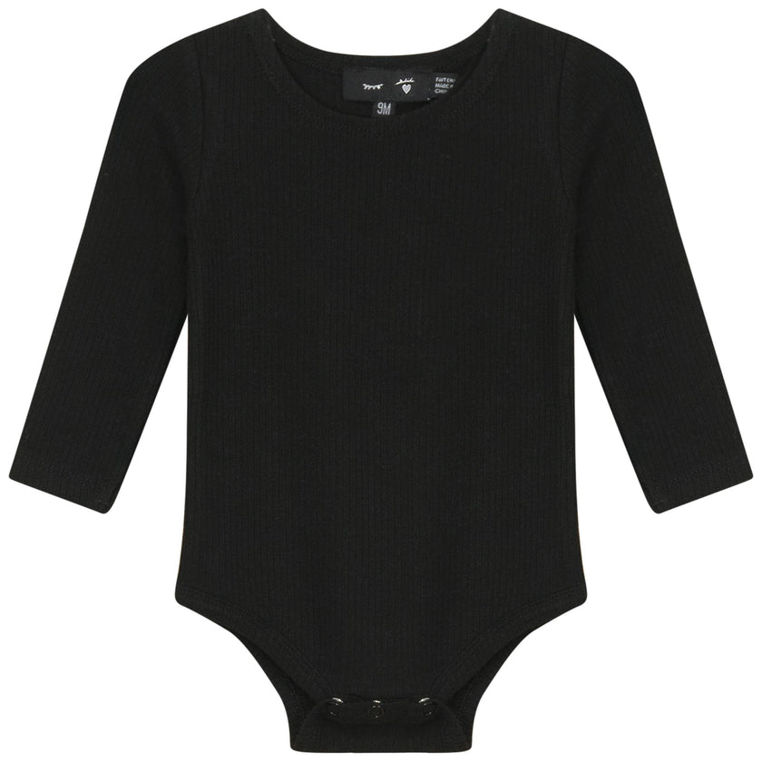 Pointelle Long Sleeve Rib Onesie